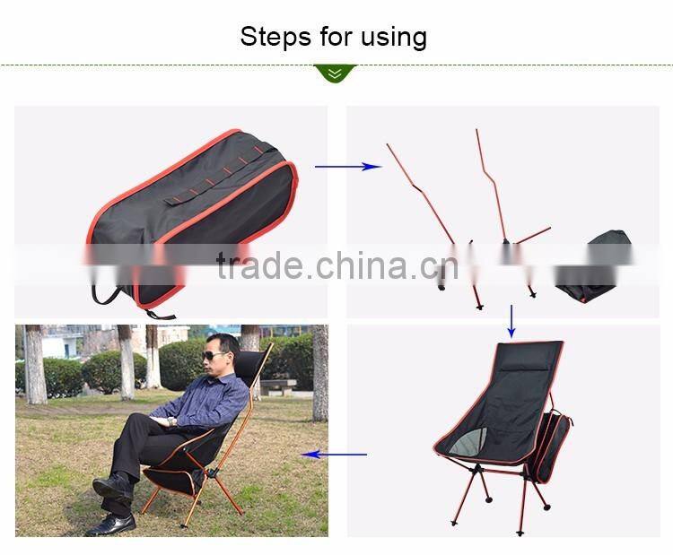 portable folding ultralight beach chair with pillow