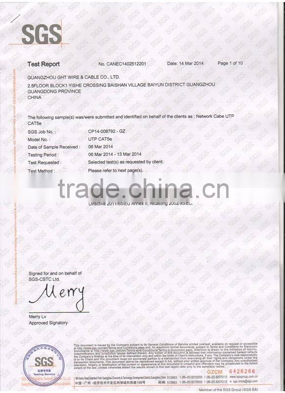 GHT Factory wholesale price 2 pair telephone cable 305m CCA network cable