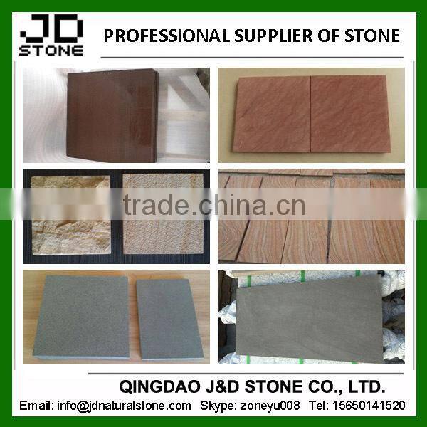 honed red sandstone tile for outdoor paving
