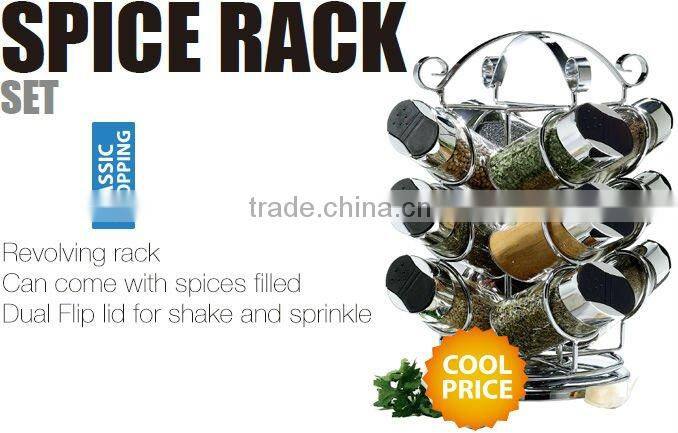 SINOGLASS 1 pc square shape galss spice jar with see-through lid