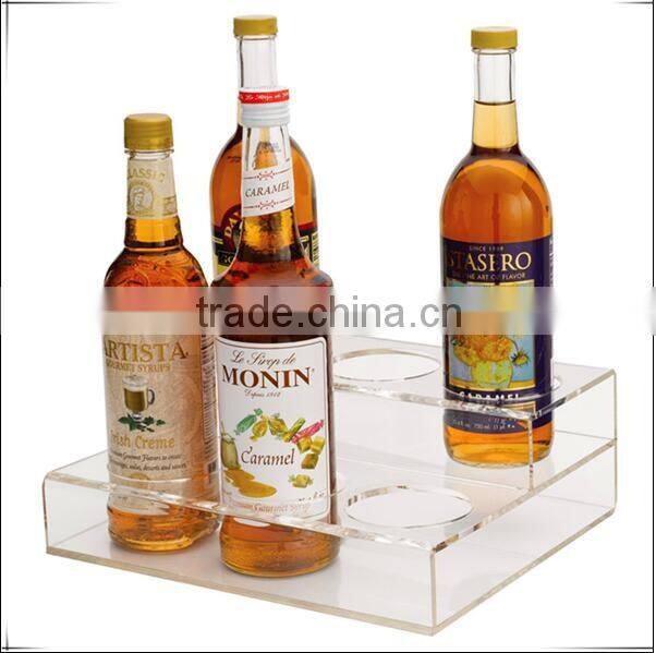 custom acrylic wine bottle holder juice display rack