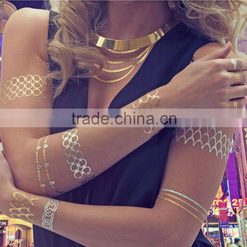 very good quality gold and silver foil metal hot stamp tattoo