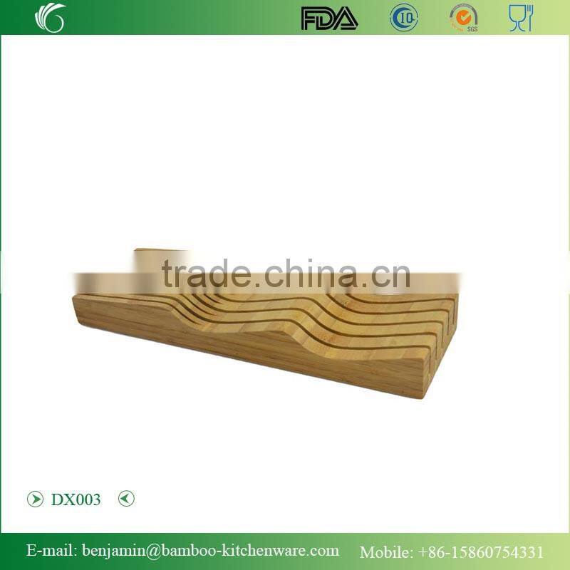 DX003/XingYuan Bamboo in Drawer Knife Block , Knife Organizer