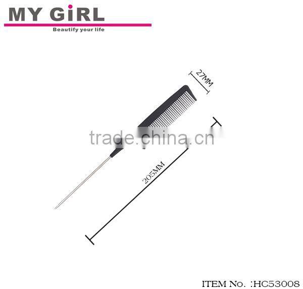 MY GIRL 2016 new arrival cheap durable professional salon comb rat tail antistatic carbon fiber comb set