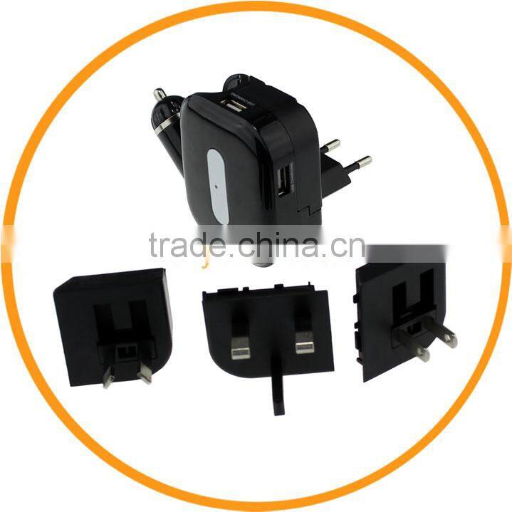 UK, EU, US, AU Plug Universal Travel Adapter with USB Charger Car Charger from Dailyetech