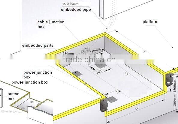 Warehouse Heavy Duty Goods Loading Dock Leveler Ramp 15T Electric Hydraulic Stationary Steel Car Unloading Ramps For Sale