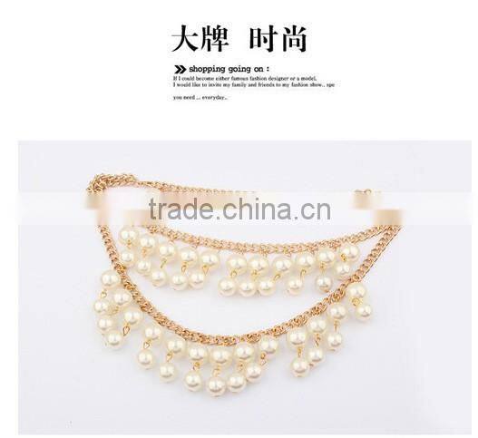 Hot Selling White Pearl Choker Vintage Pendant Statement Necklace Women Necklaces & Pendants Fashion Necklaces for Women 2014