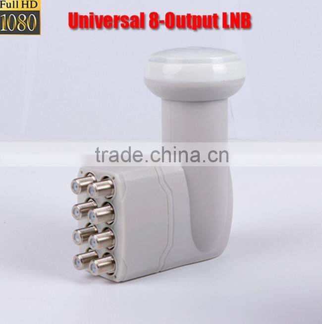 Dual Polarization KU Band Universal 8 Output satellite antenna use LNB