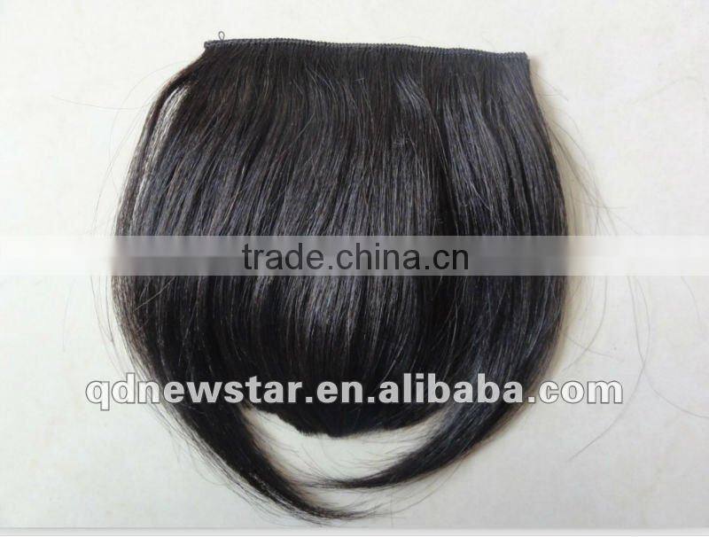 100% human Indian remy hair clip on bangs