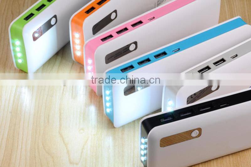 Free sample & logo built-in portable High capacity 15000mah power bank