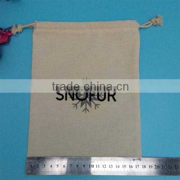 Yuanjie wholesale customzied size muslin calico drawstring cotton t-shirt pouches