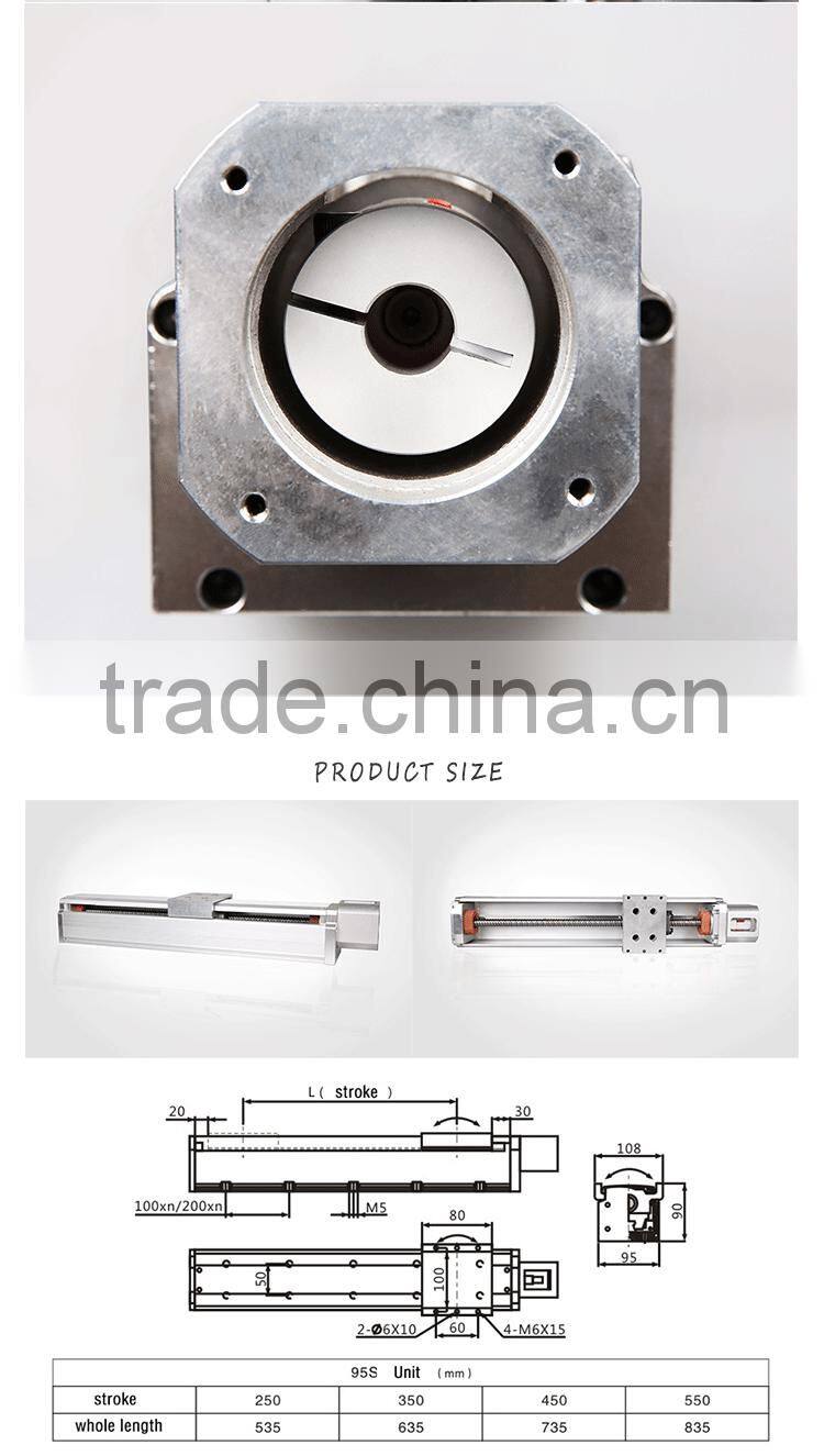 High Precision Long Travel Recirculating Ball Bearing Motorized Machining Linear Stage