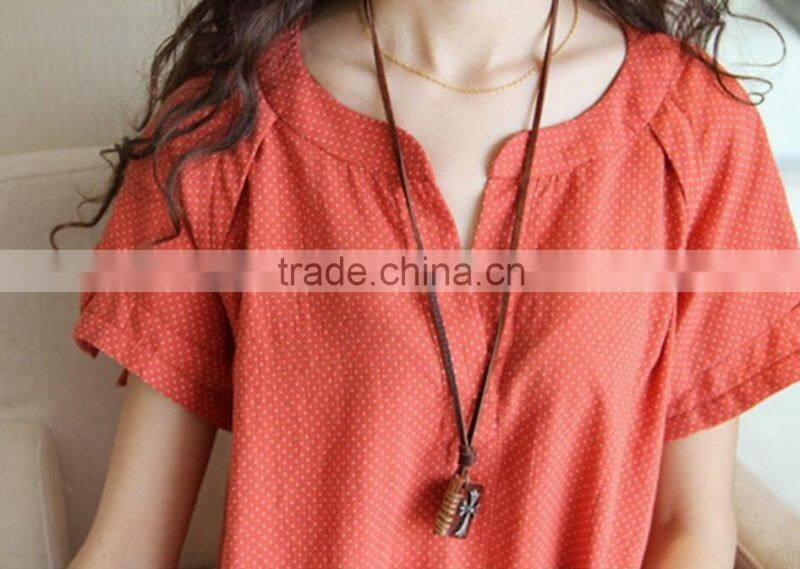 Cotton Linen V-neck Formal Casual Pregnancy Clothing Summer Plus Size