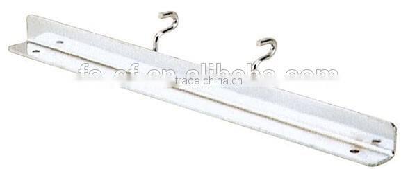 Display showcase double hook bracket for supermarket / glass bracket