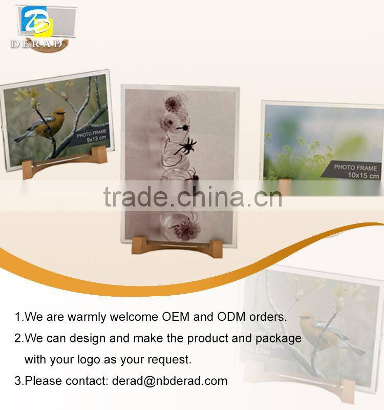 4x5 Dispaly Stand Product Acrylic Picture Frame Wood Frame