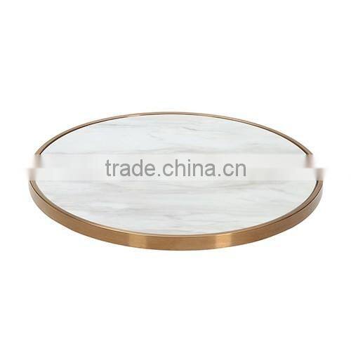 2016 hot sale modern furniture custom cut carrara marble inlay table top dining table