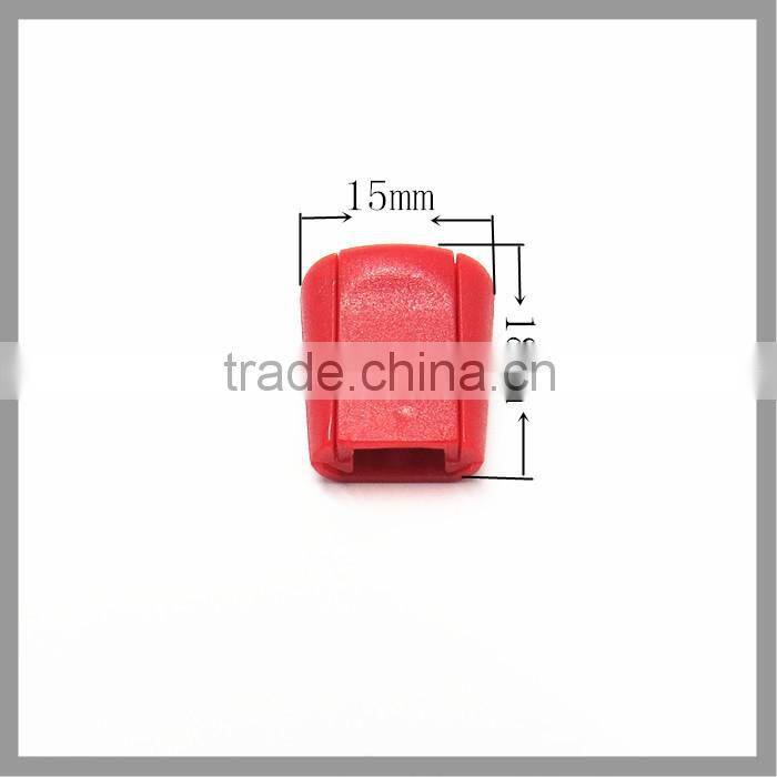 Fashion Red Plastic Stopper Drawstring Cord End For Garments