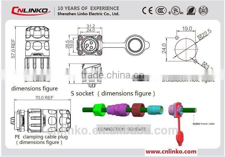 CNLINKO 12V Quick Connect Electrical Connectors For LED Screen