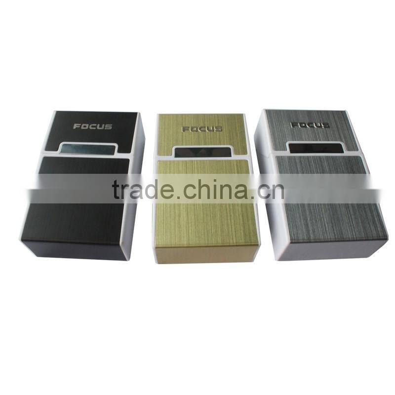 high quality hard plastic cigarette case with aluminum covered