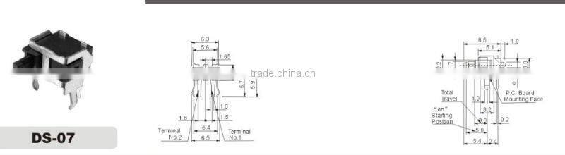 dip lever selector switch DS-07