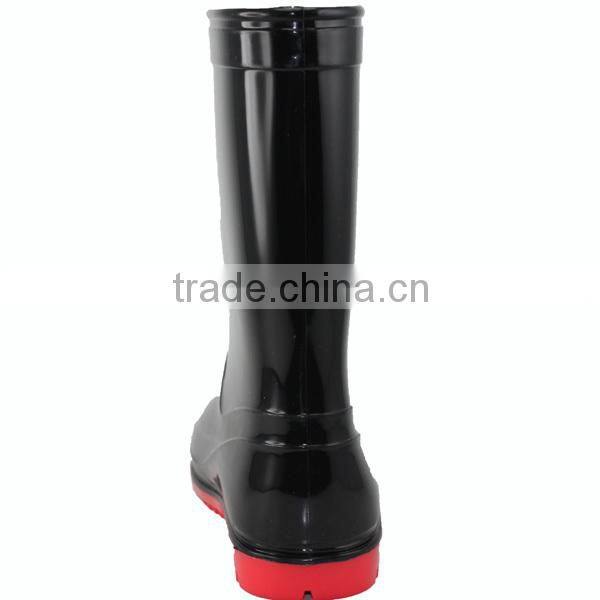 Pure color and classical PVC rain boots cheap wholesale PVC shoes