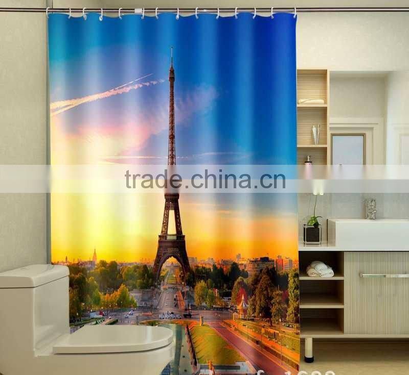 Photo Printed France Shower Curtain