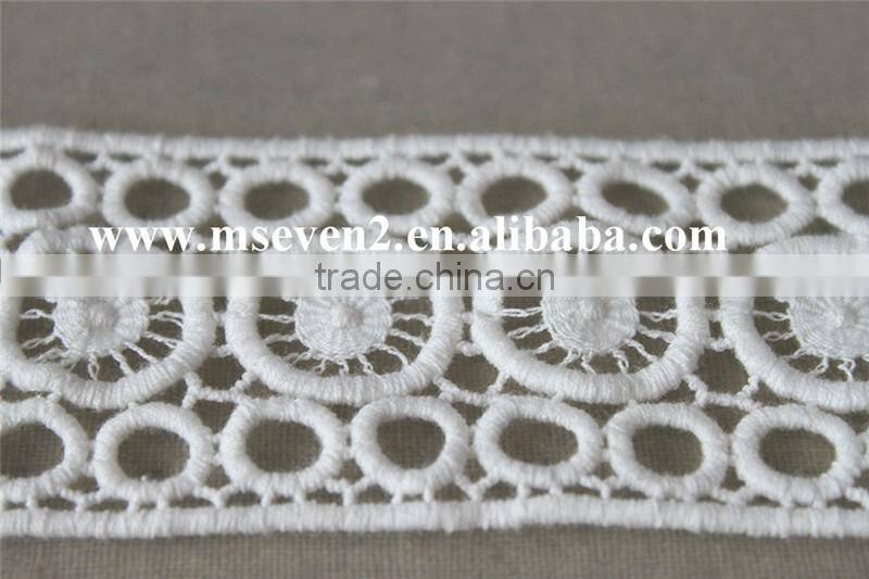 new lace designs 2016 cotton embroidery lace with 5cm in white lace for lady clothing