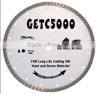Small turbo diamond Saw blade for long life cutting hard and dense material/small diamond blade(GETC)