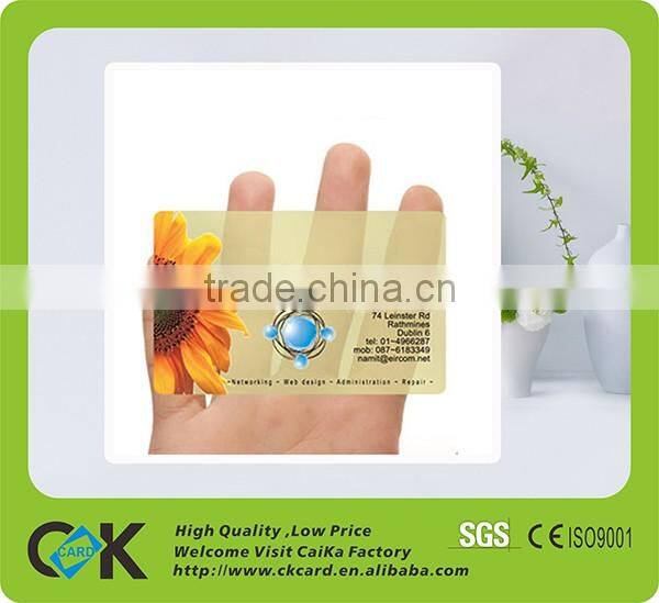 Good price clear transparent PVC card with matte surface