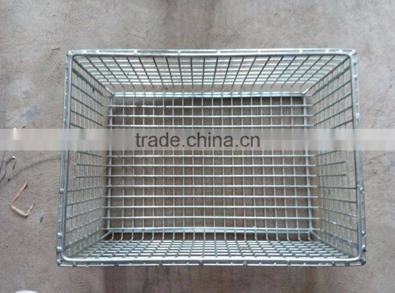 Heavy duty storage type custom size rigid steel metal wire mesh pallet industrial turnover box