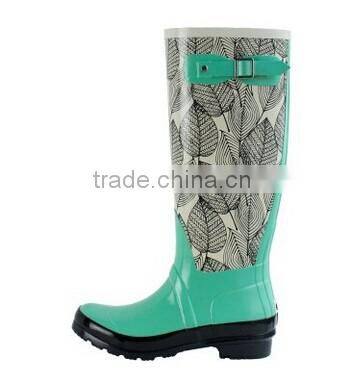high heels women rubber rain boots