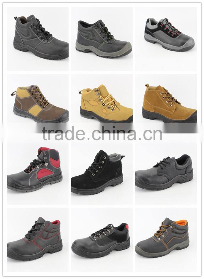 Rubber Steel Toe and steel Plate Safety Shoes