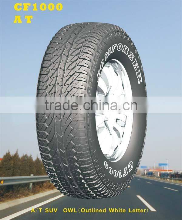 Comforser semi truck tires with outlined white letter