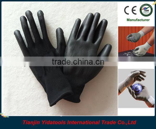 black pu coated gloves
