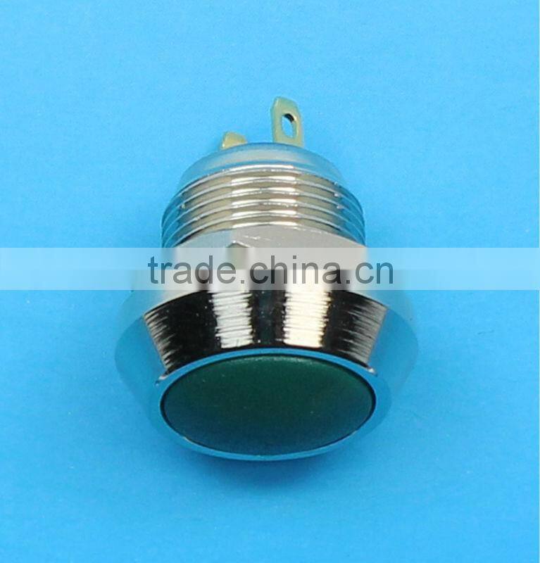 12mm metal body plastic head anti vandal push button switch