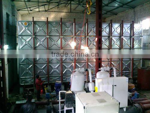 100 cubic meters galvanized water tanks/professional galvanized steel water tank/galvanized steel square water tank