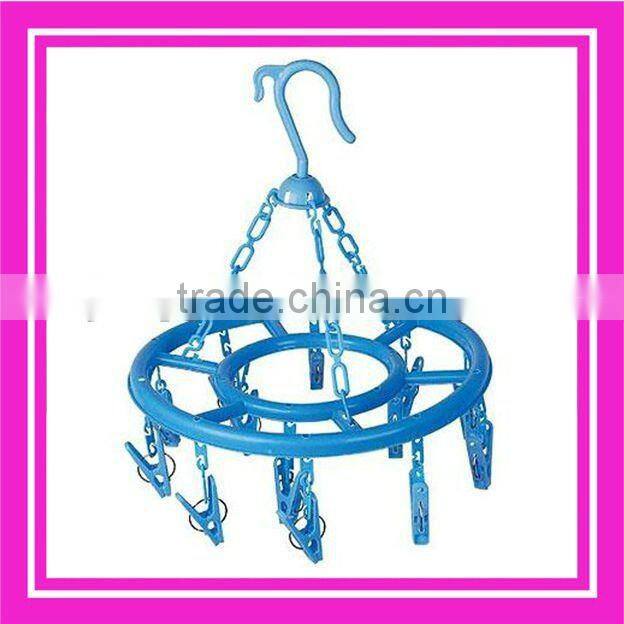 10 clips plastic clothes peg hanger rack clothes hanger in oval shape