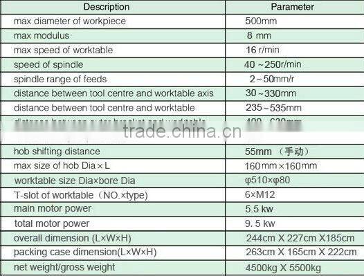 YX3150H CNC Gear Hobbing Machine