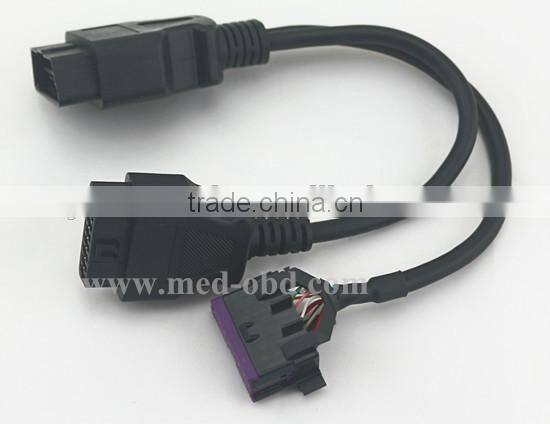OBD2 USB Y Cable Splitter 1 Female 2 Male,Assembled J1962M to 2 J1962F Male Female Cable Connector, 1ft