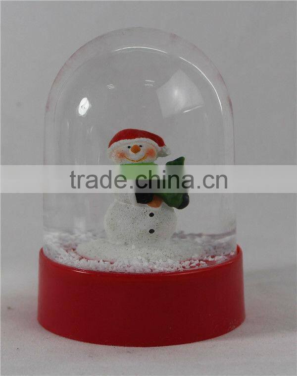 Acrylic snowman snow globe for gifts decoration