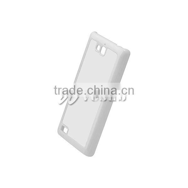 Custom Printed Cute Stylish 2D Sublimation White Color Plastic Mobile Phone Back Cover With Aluminum Sheet For Huawei Honor 3C