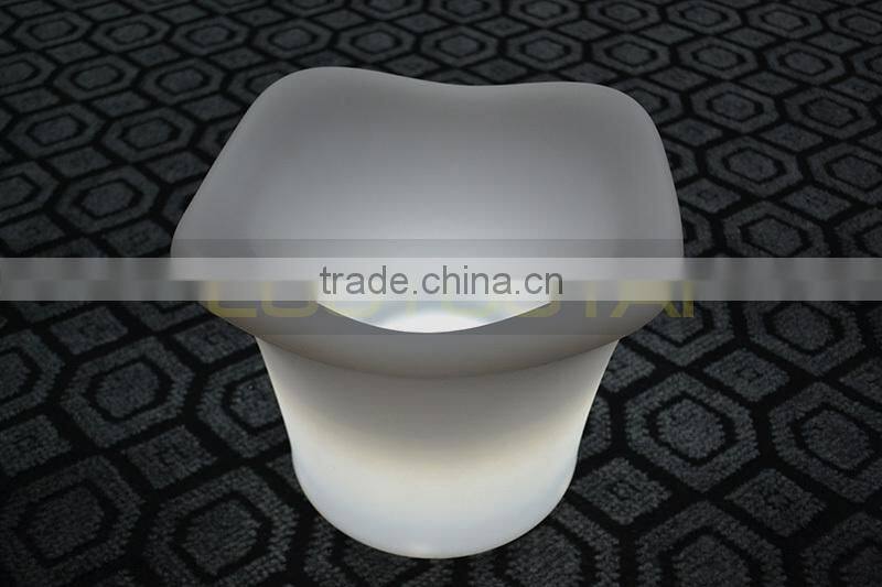 PE plastic whaterproof Illuminated led ice bucket