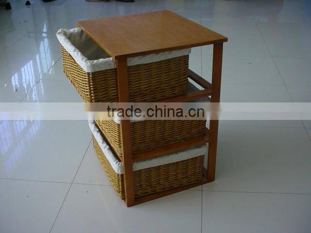 English bulk natural wicker wooden cabinet with handle