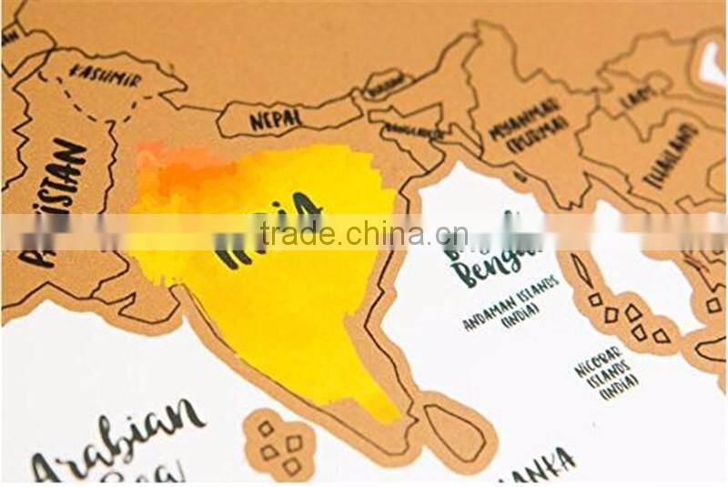 Travel Maps "It's a Beautiful World" Scratch Your Travels track map AMA-05