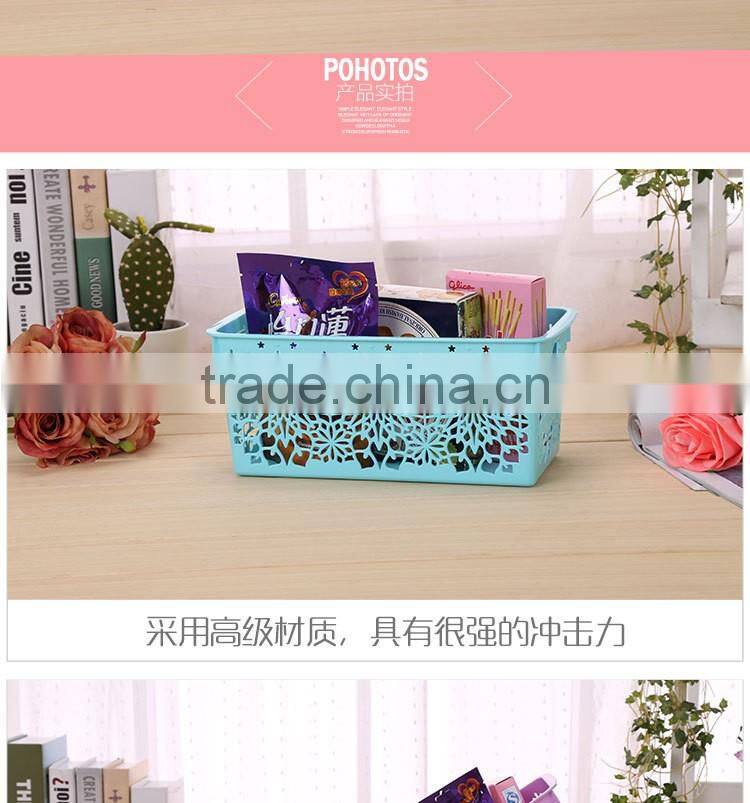 N515 Home Organization Storage Manufactory Hollow Out Plastic Storage Box Big Storage Holder