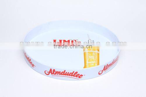 PS/ABS Dia 33.2cm Plastic round snack barware serving drinking tray