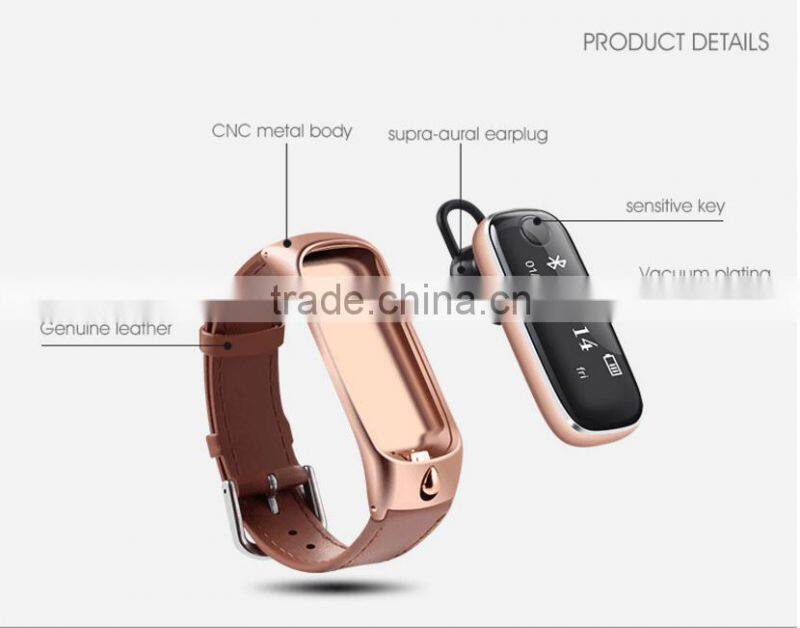 New OLED M6 Smart Watch Multi-functional Bluetooth Bracelet Combo Bracelet/Headset Fitness Health Monitoring Mobile Men Watch