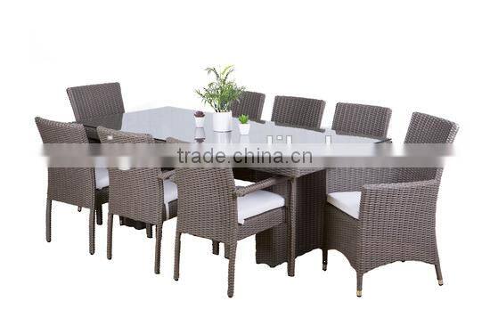 2017 Sigma discount weatherproof luxury italian pe rattan formal dining room furniture sets