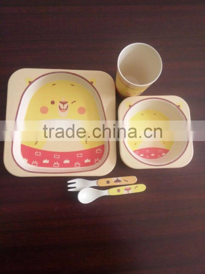 Bamboo Fiber Kids Dinnerware five sets,eco-friendly