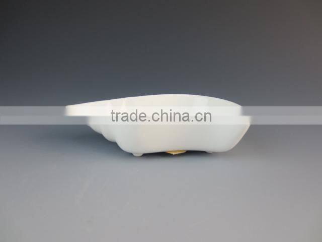 small ceramics/porcelain type eco-friendly shell shape high white dish